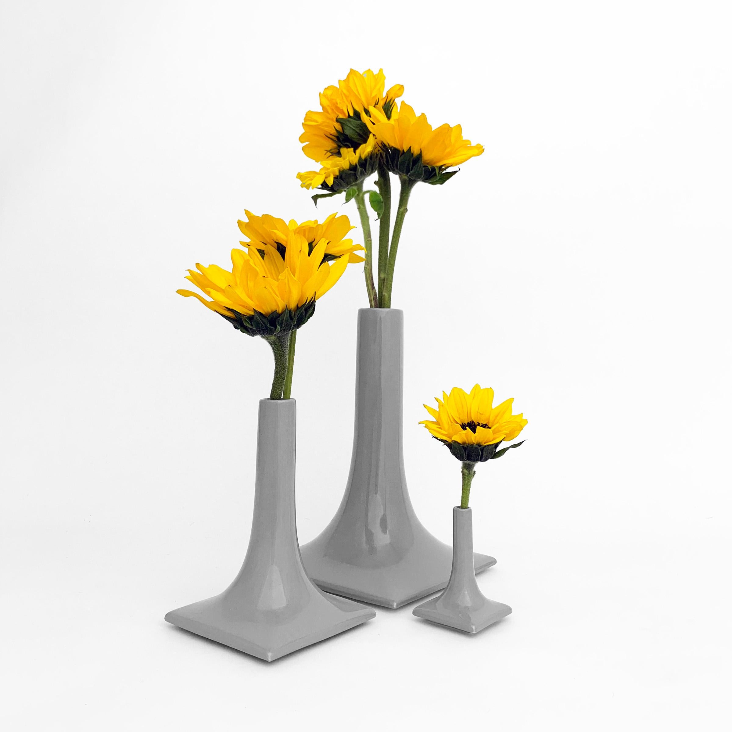 Modern Ceramic Vase Set of 3 Centerpiece Tablescape Flower Vase