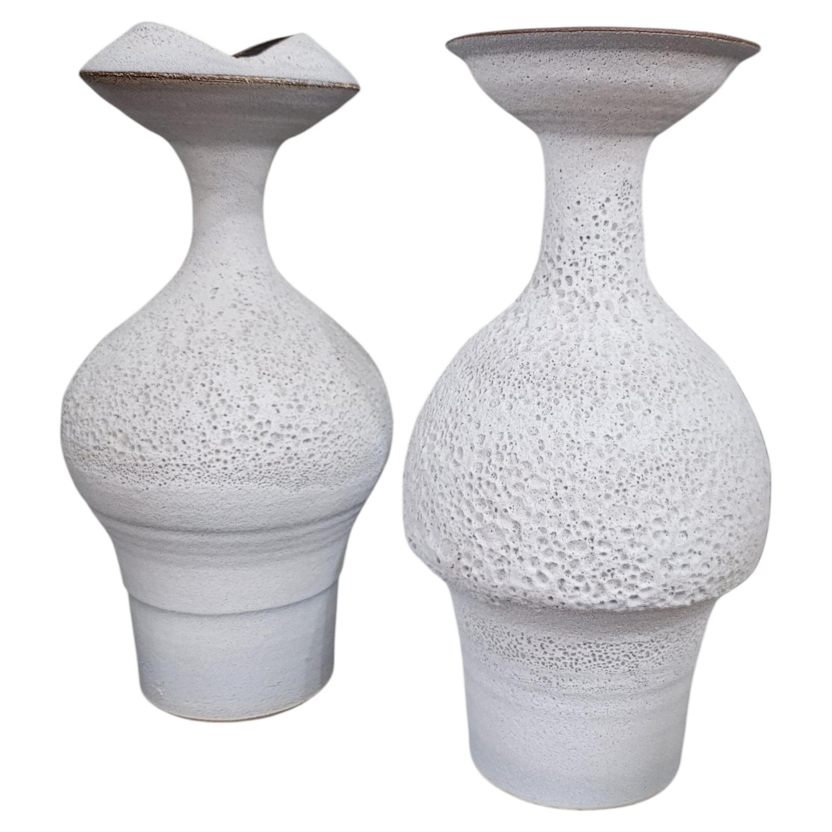 Modern Ceramic Vessels by Jeremy Briddell, 12-Inch Height, USA For Sale