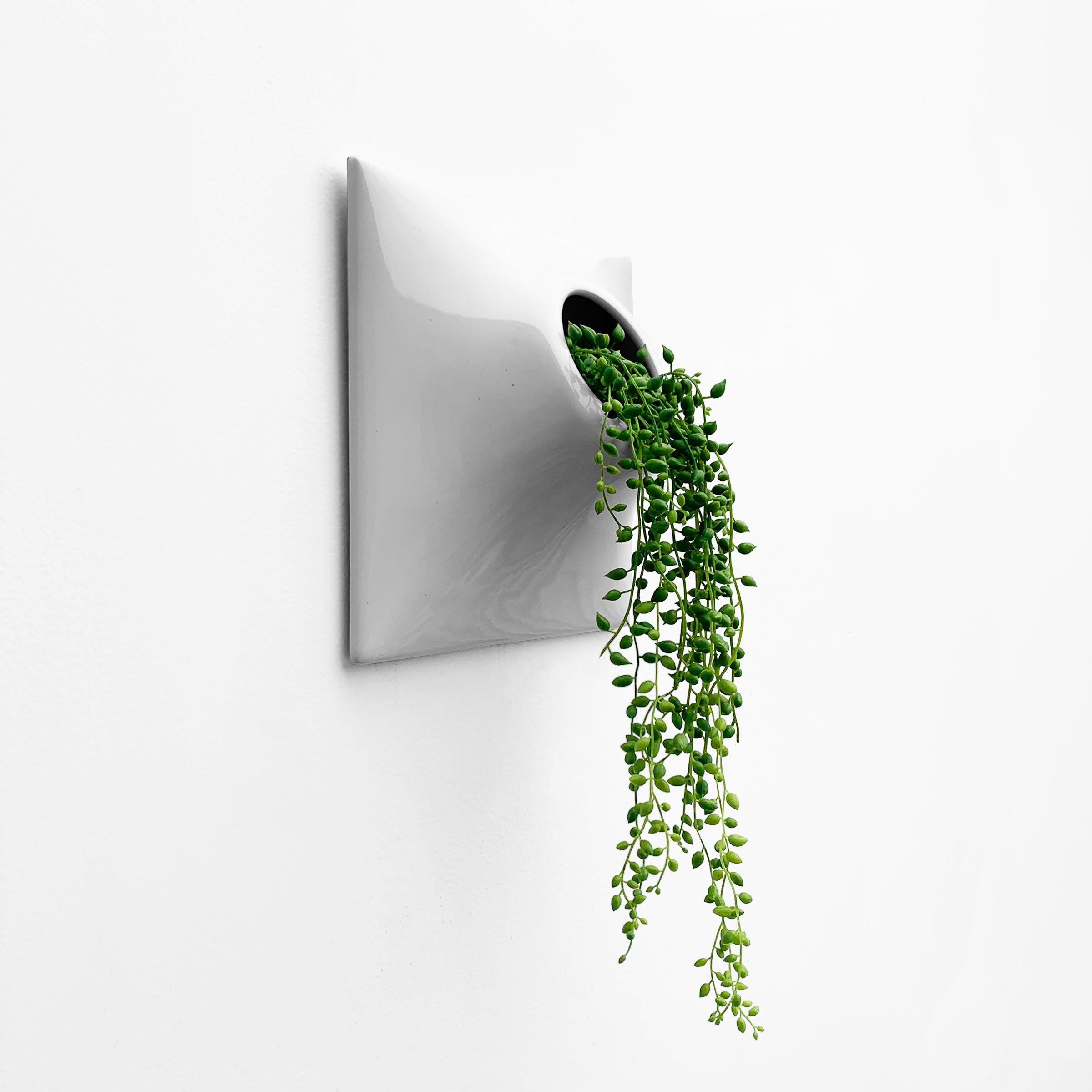 Contemporary Modern Gray Wall Planter, Plant Wall, Living Wall Sculpture, Node 9