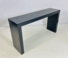 Modern Cerused Black Oak Console Table in the Style of B&B Italia