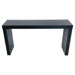 Modern Cerused Black Oak Console Table in the Style of B&B Italia
