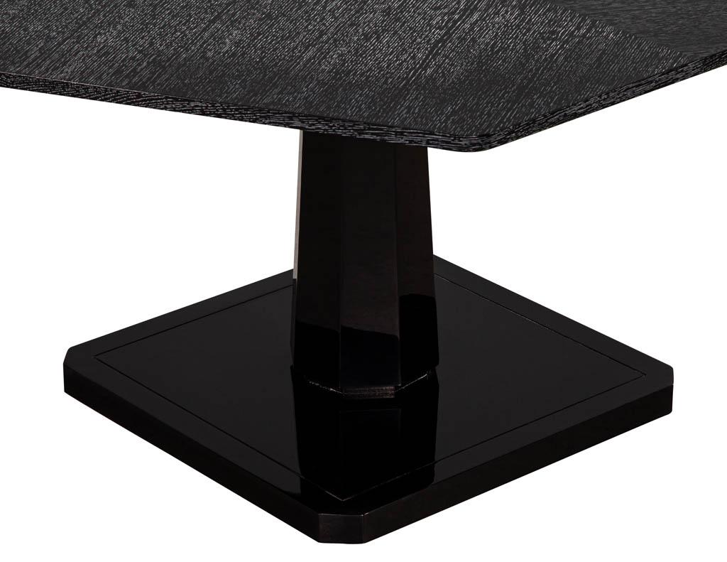 Modern Cerused Oak Black Lacquer Foyer Table For Sale 1