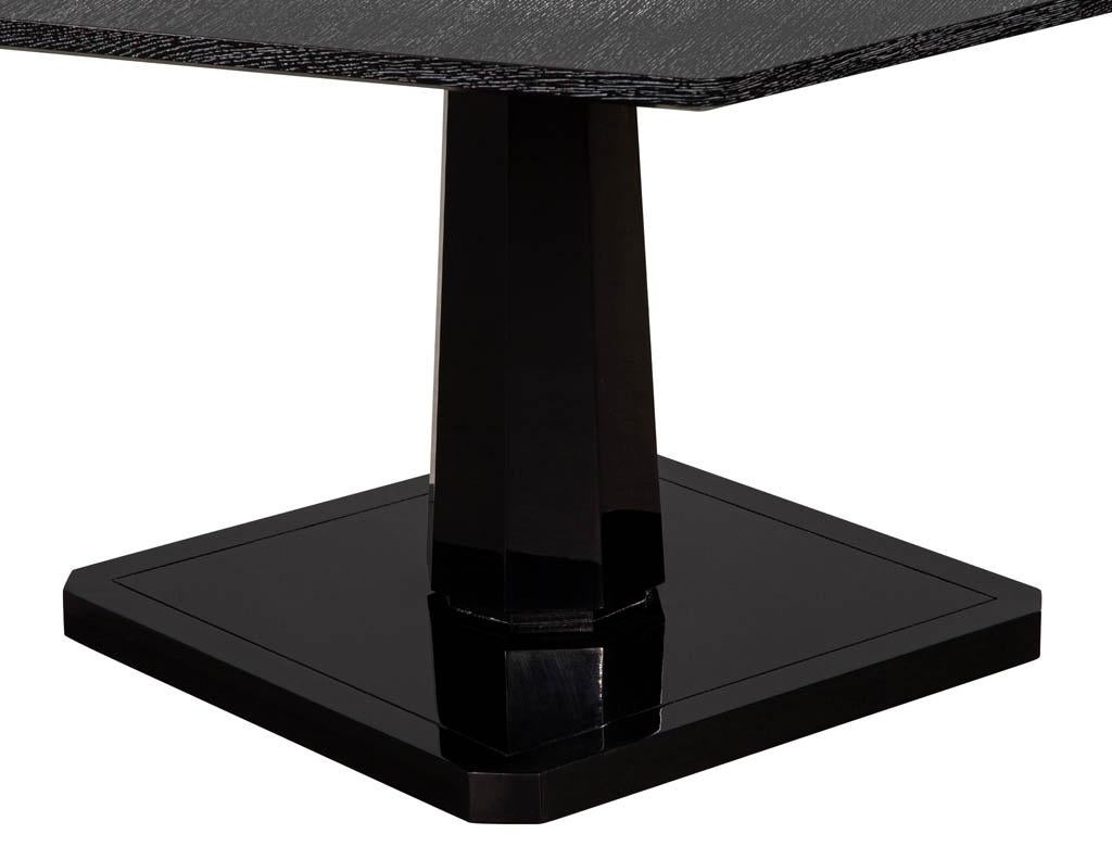 Modern Cerused Oak Black Lacquer Foyer Table For Sale 2
