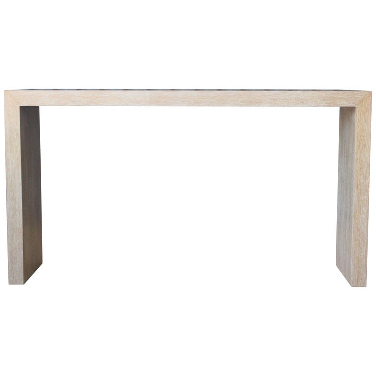 Modern Cerused Oak Console Table For Sale at 1stdibs