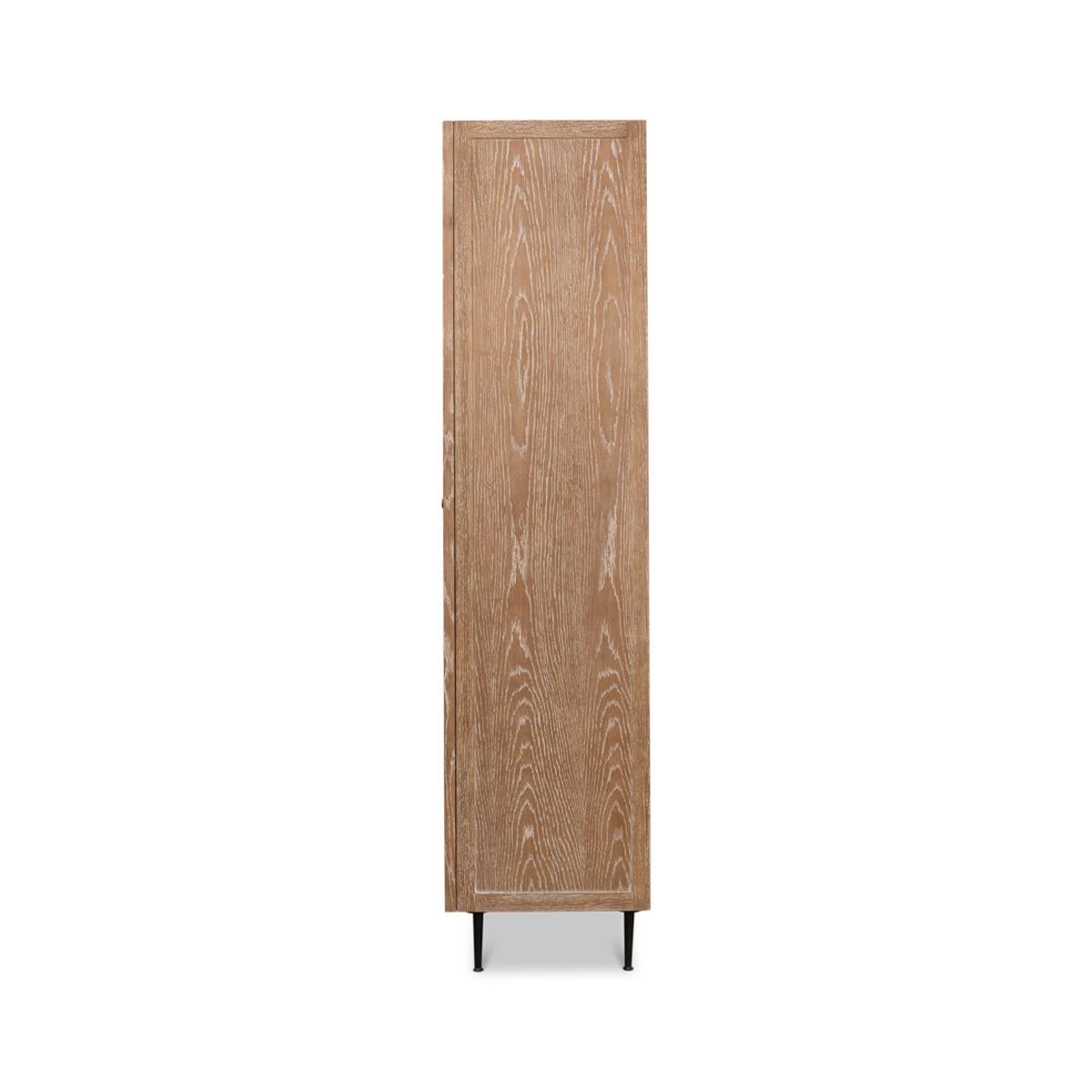 Wood Modern Cerused Oak Cupboard For Sale