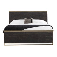 Modern Cerused Oak King Bed