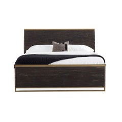 Modern Cerused Oak Queen Bed