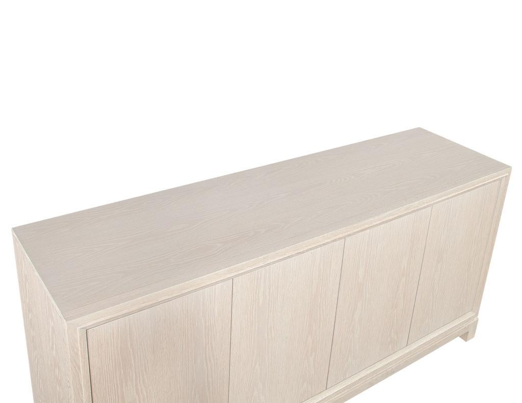 Modern Cerused Oak Sideboard Buffet in Natural Wash Finish In New Condition For Sale In North York, ON