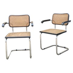 Modern Cesca Chairs with Indian Straw, Set of 2