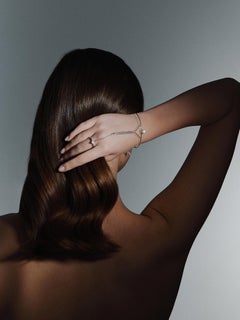 Pulsera moderna de cadena con anilla y gemelo dorado de plata 925 contemporánea