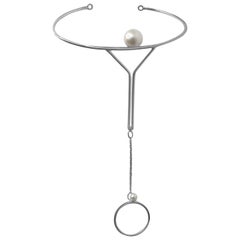 Modern chain Bracelet with ring and cuff link gilding 925 silver contemporary
