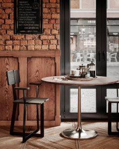 Silla moderna Gir A2 de acero y madera maciza by Dali Home