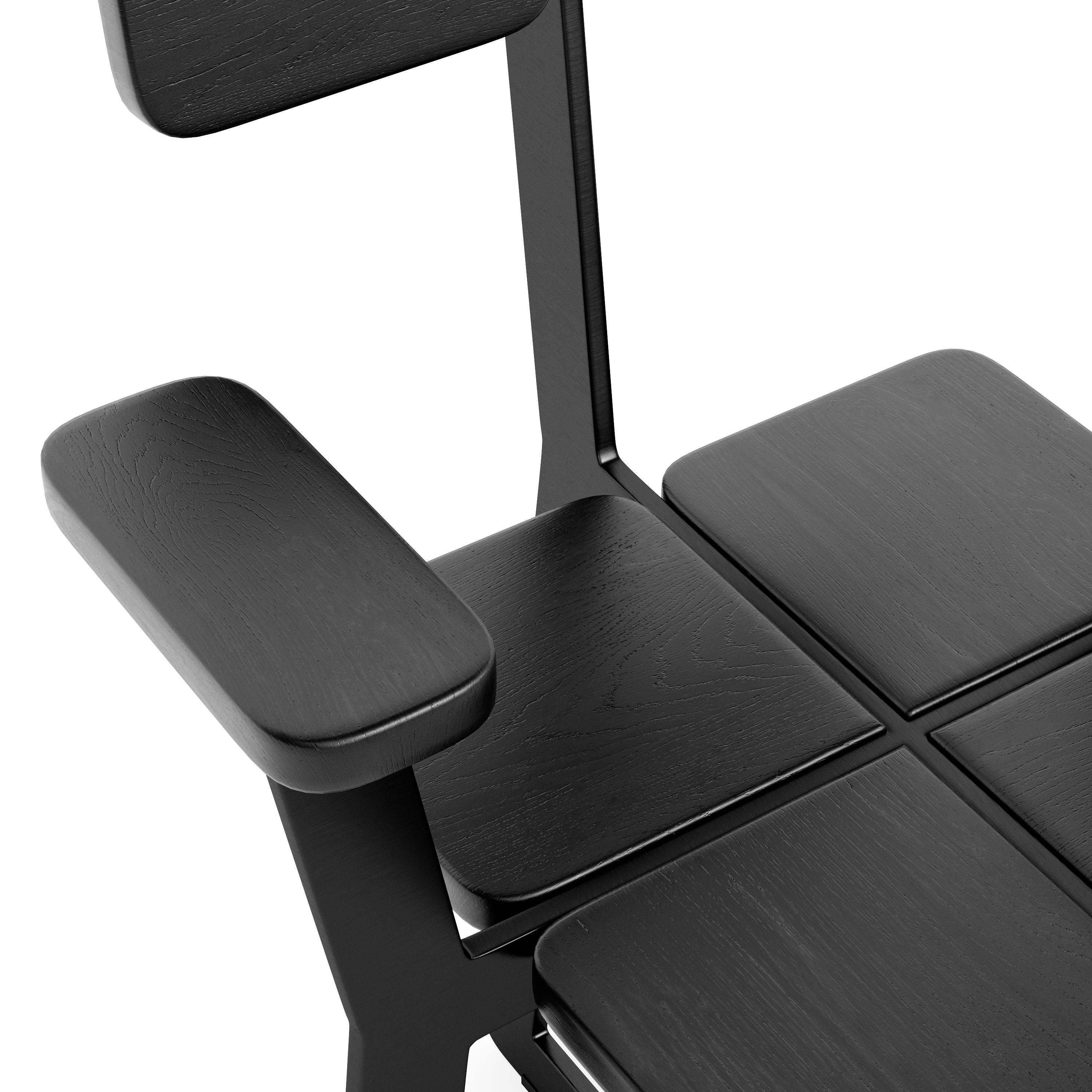 Moderner moderner Stuhl Gir A2 aus Stahl und Massivholz von Dali Home (Ukrainisch) im Angebot
