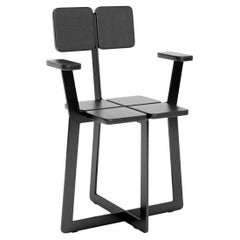 Moderner moderner Stuhl Gir A2 aus Stahl und Massivholz von Dali Home