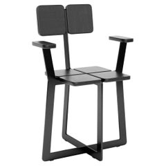 Modern Chair Gir A2 Made of Steel and Solid Wood by Dali Home