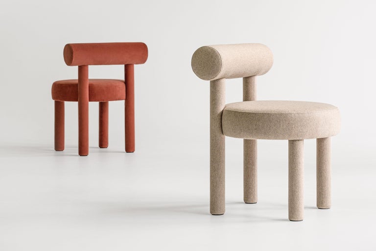 Modern Chair Gropius CS1 in Wool Fabric by Noom For Sale 6
