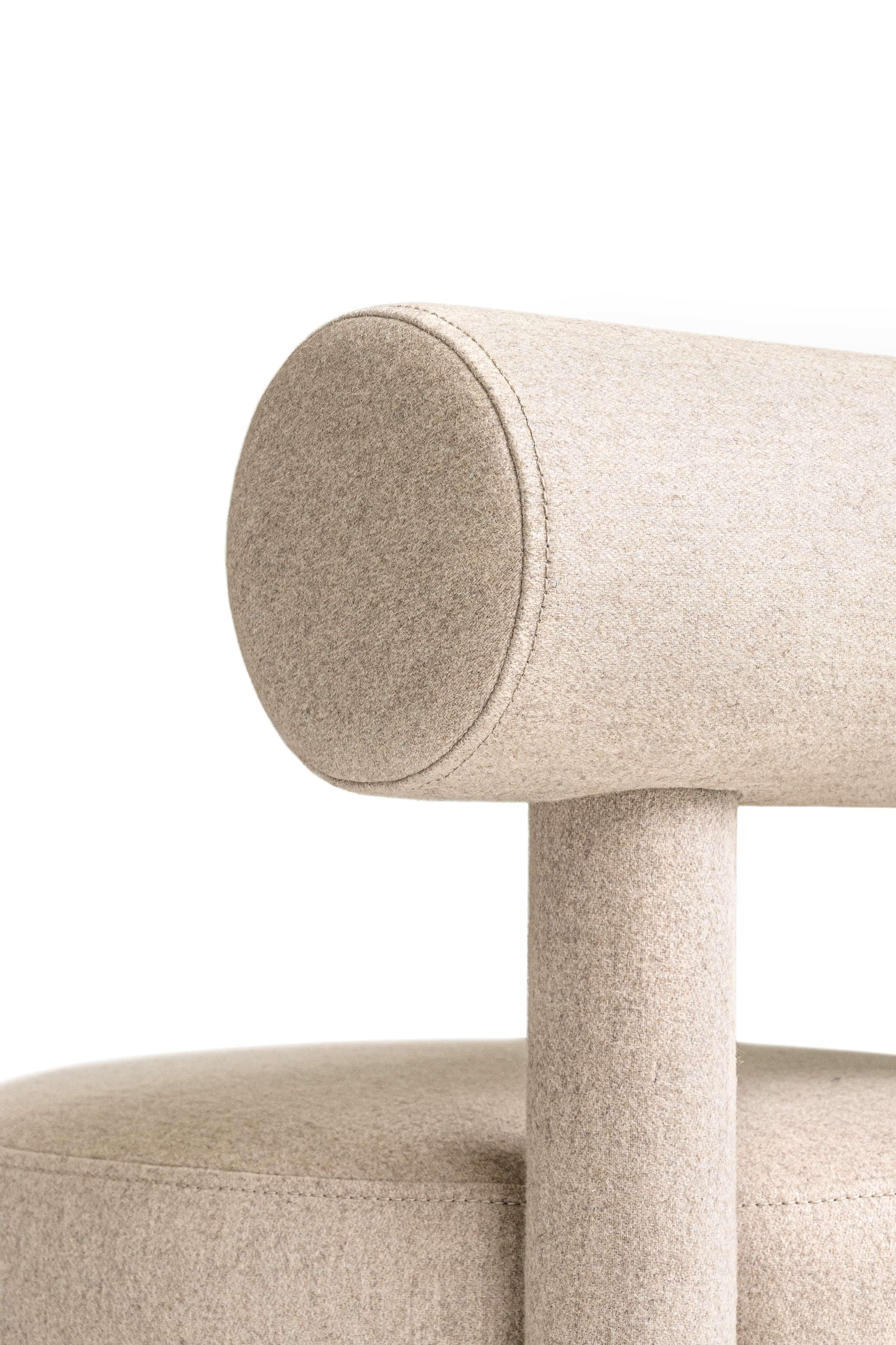 Modern Dining Chair Gropius CS1 in Wool Fabric by Noom In New Condition For Sale In Paris, FR