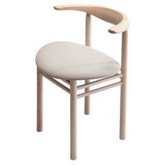 Modern Chair 'LINEA RMT3' by Rudi Merz, Ash/Fabric Steelcut Trio