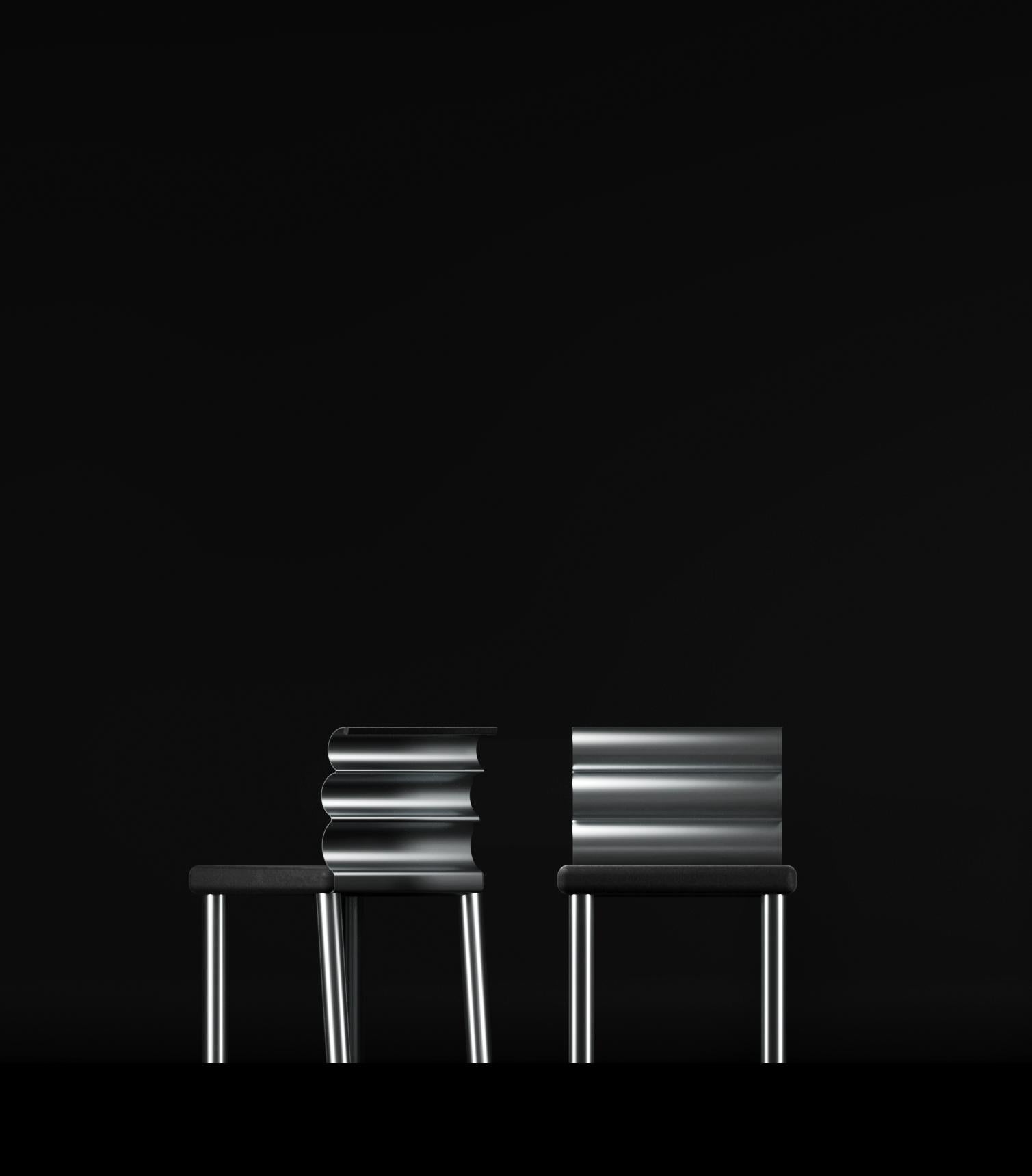 XXI secolo e contemporaneo Supporto moderno per sedia S1 in acciaio inox di Dali Home in vendita