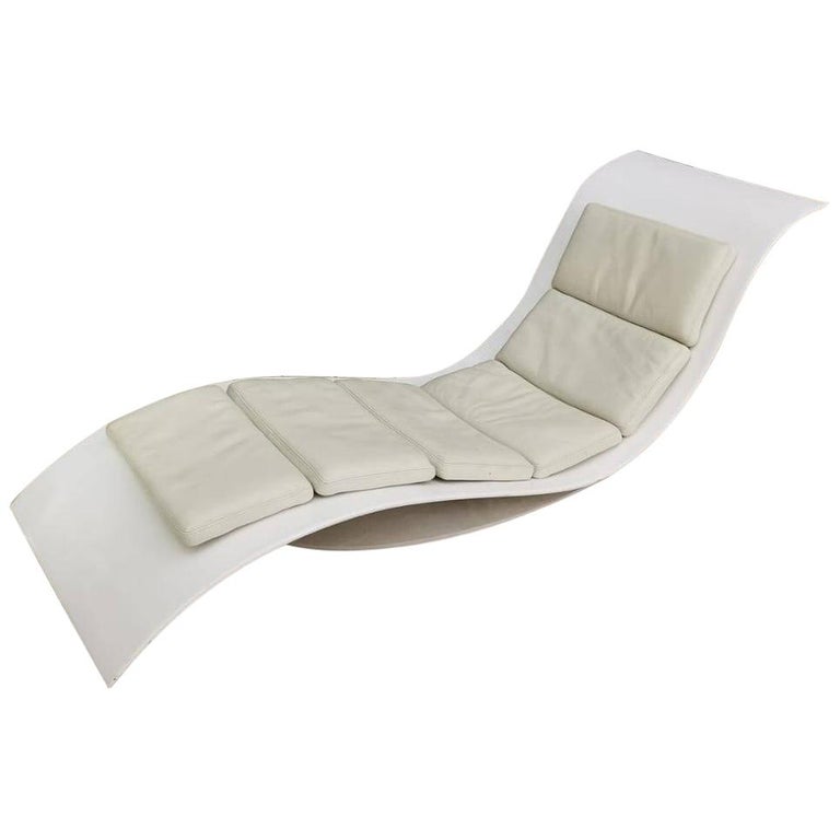 Modern Chaise Lounge Désirée In White Leather Enameled Metal And Polyurethane At 1stdibs - Gray Wood And Metal Alicante Outdoor Chaise Lounger Modern Chaise Lounge Désirée In White Leather Enameled Metal And Polyurethane At 1stdibs - Gray Wood And Metal Alicante Outdoor Chaise Lounger