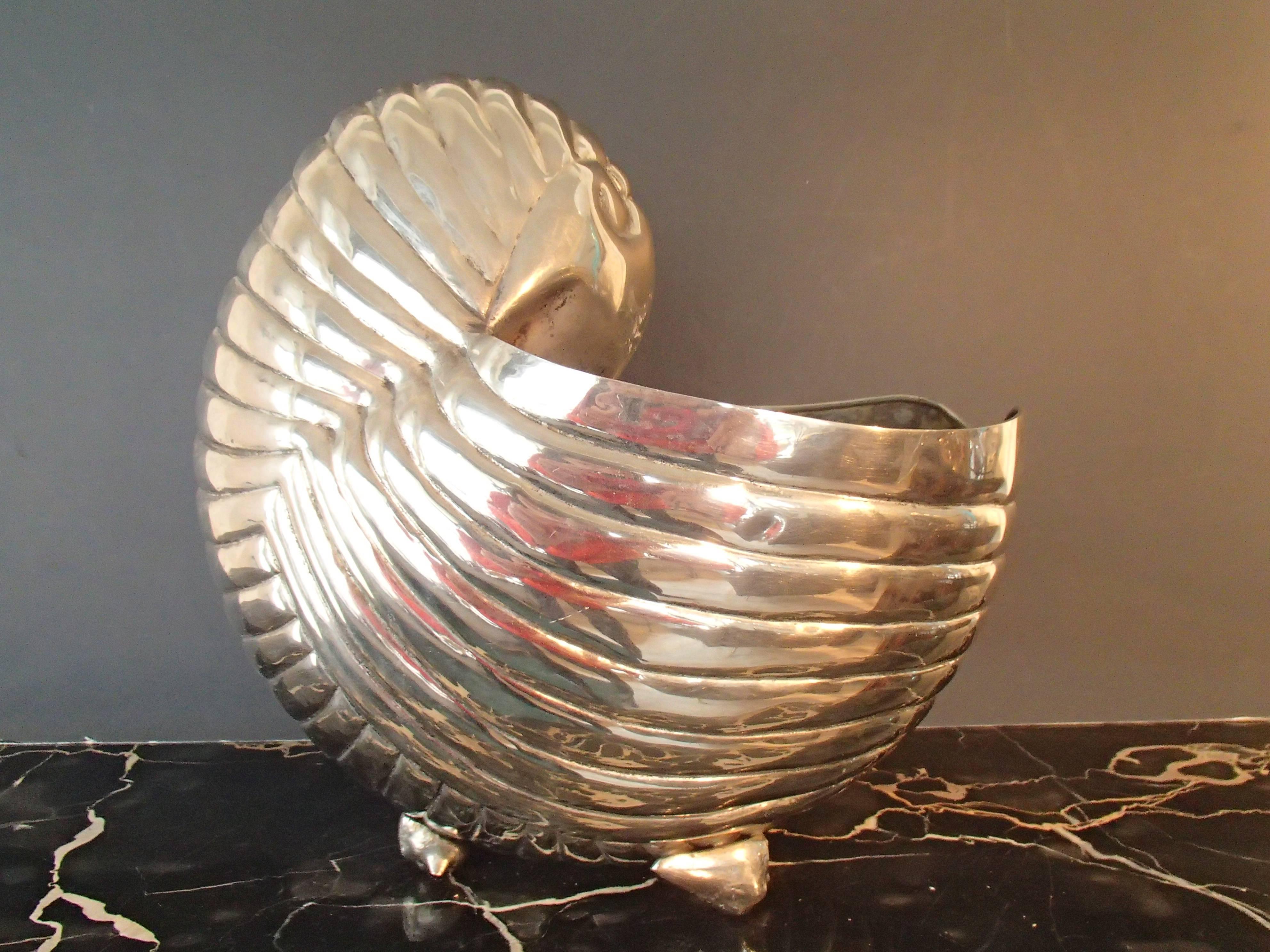 French Modern Champagne or Vine Cooler like a Shell Seen in 