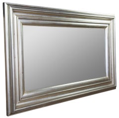 Modern Champagne Rectangular Floor Wall Dressing or Overmantel Mirror