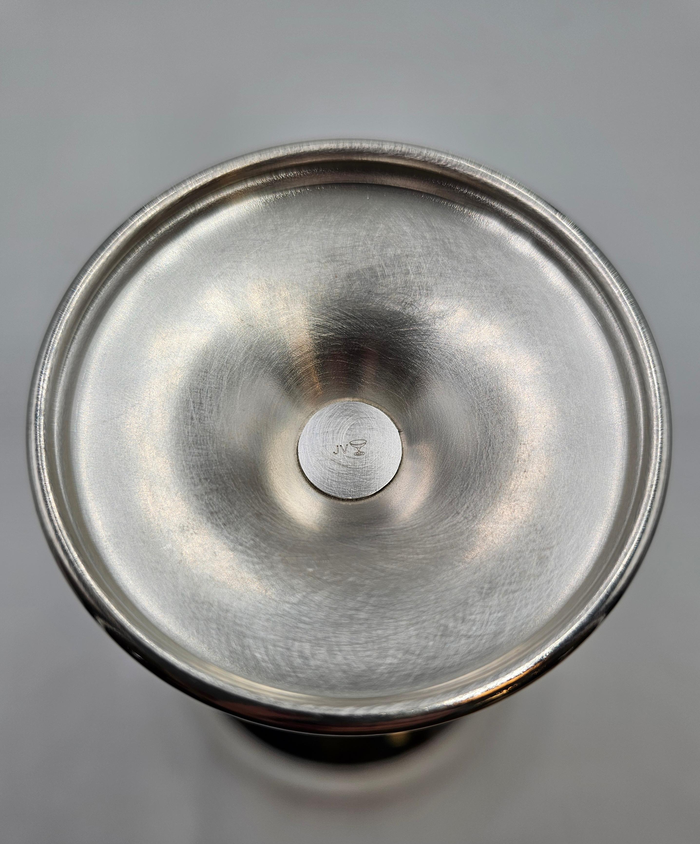 Austrian Modern Champagner Cup Orange Silver Plated Sofina Boutique Kitzbühel For Sale