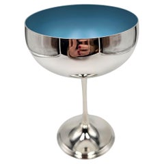 Modern Champagner Cup Silver Plated Blue Sofina Boutique Kitzbühel