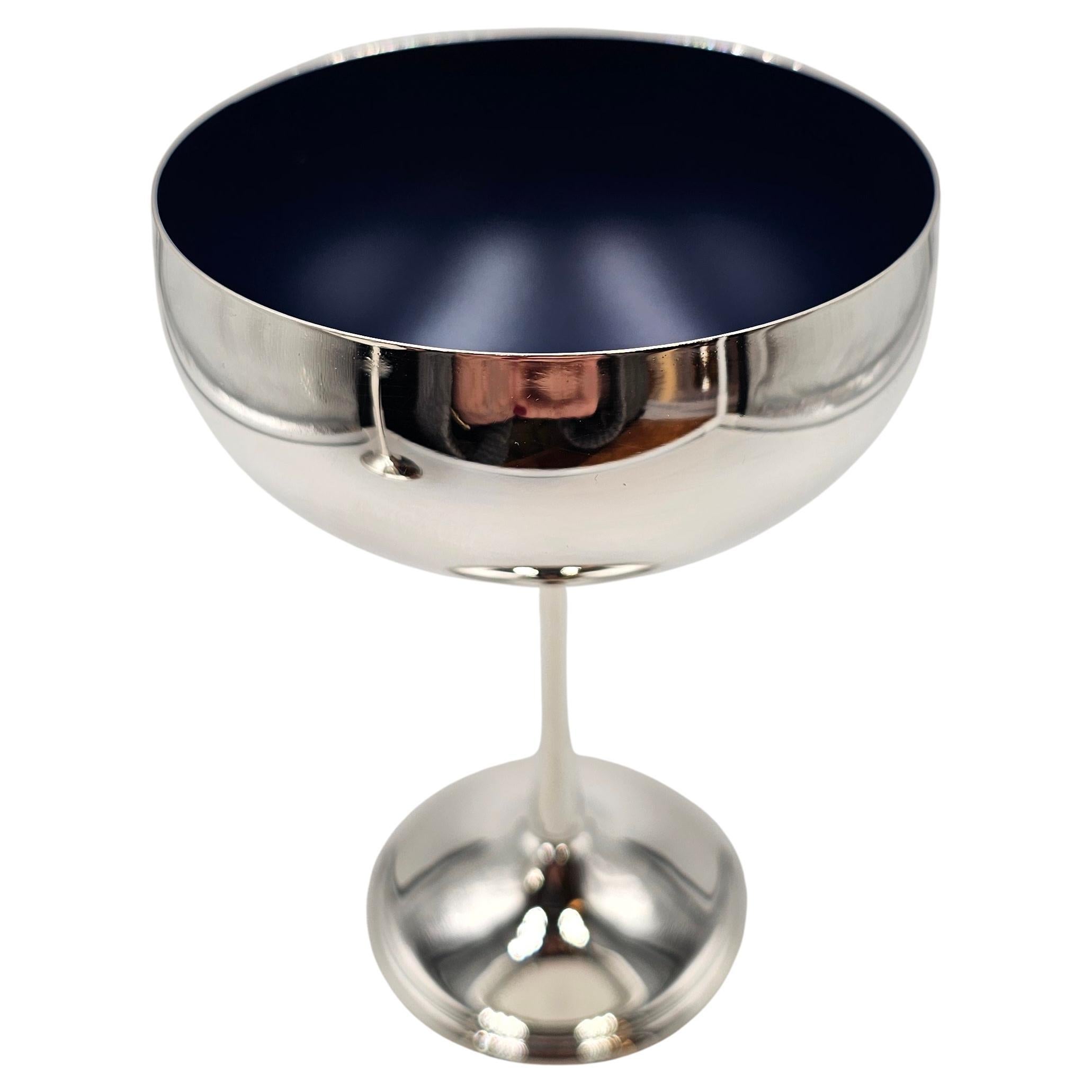 Moderna Copa Champagner Plateada Azul Oscuro Sofina Boutique Kitzbühel en venta