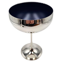 Modern Champagner Cup Silver Plated Dark Blue Sofina Boutique Kitzbühel