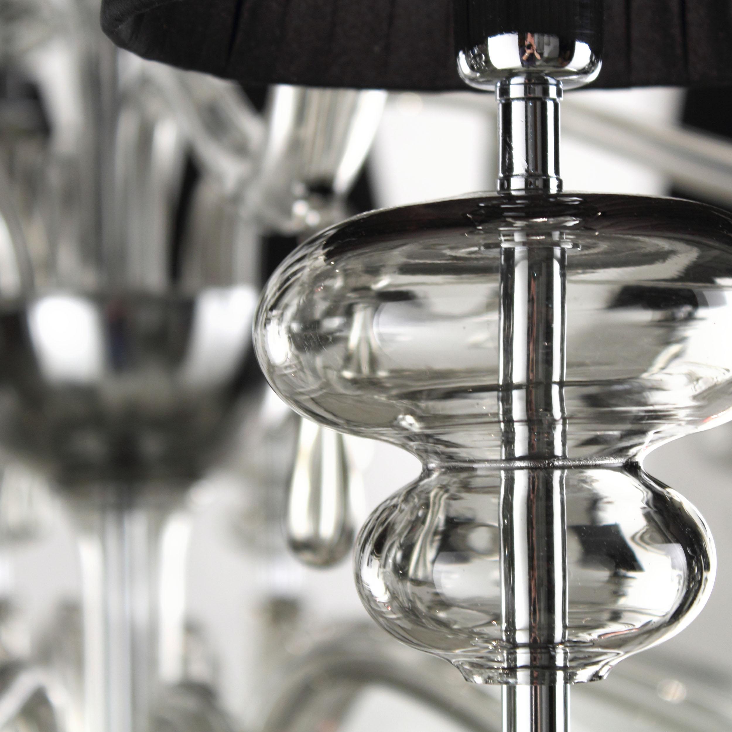 italien The Moderns 24 Lights Grey Murano Glass lampshade, Palladium by Multiforme en vente