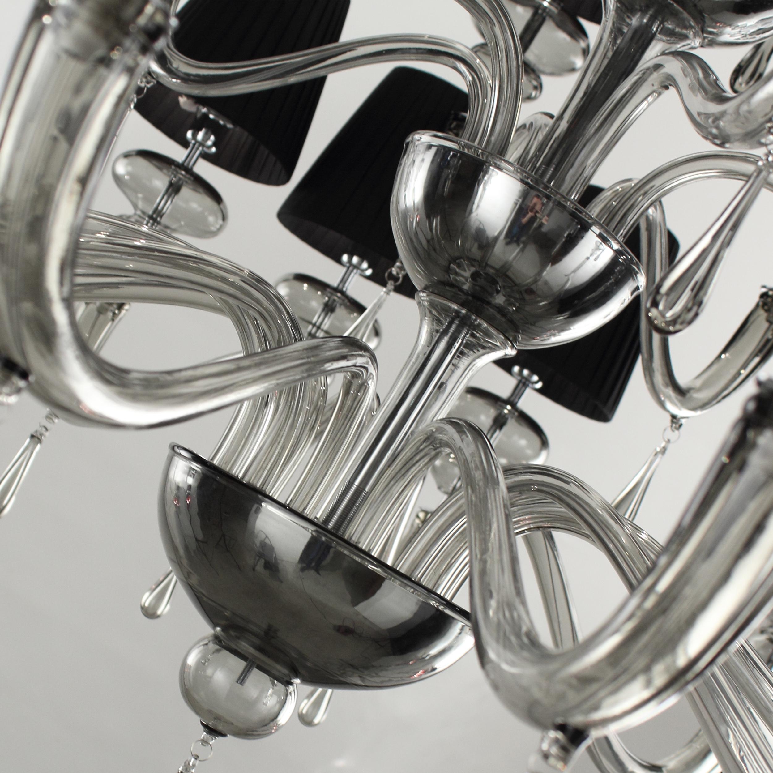 The Moderns 24 Lights Grey Murano Glass lampshade, Palladium by Multiforme Neuf - En vente à Trebaseleghe, IT