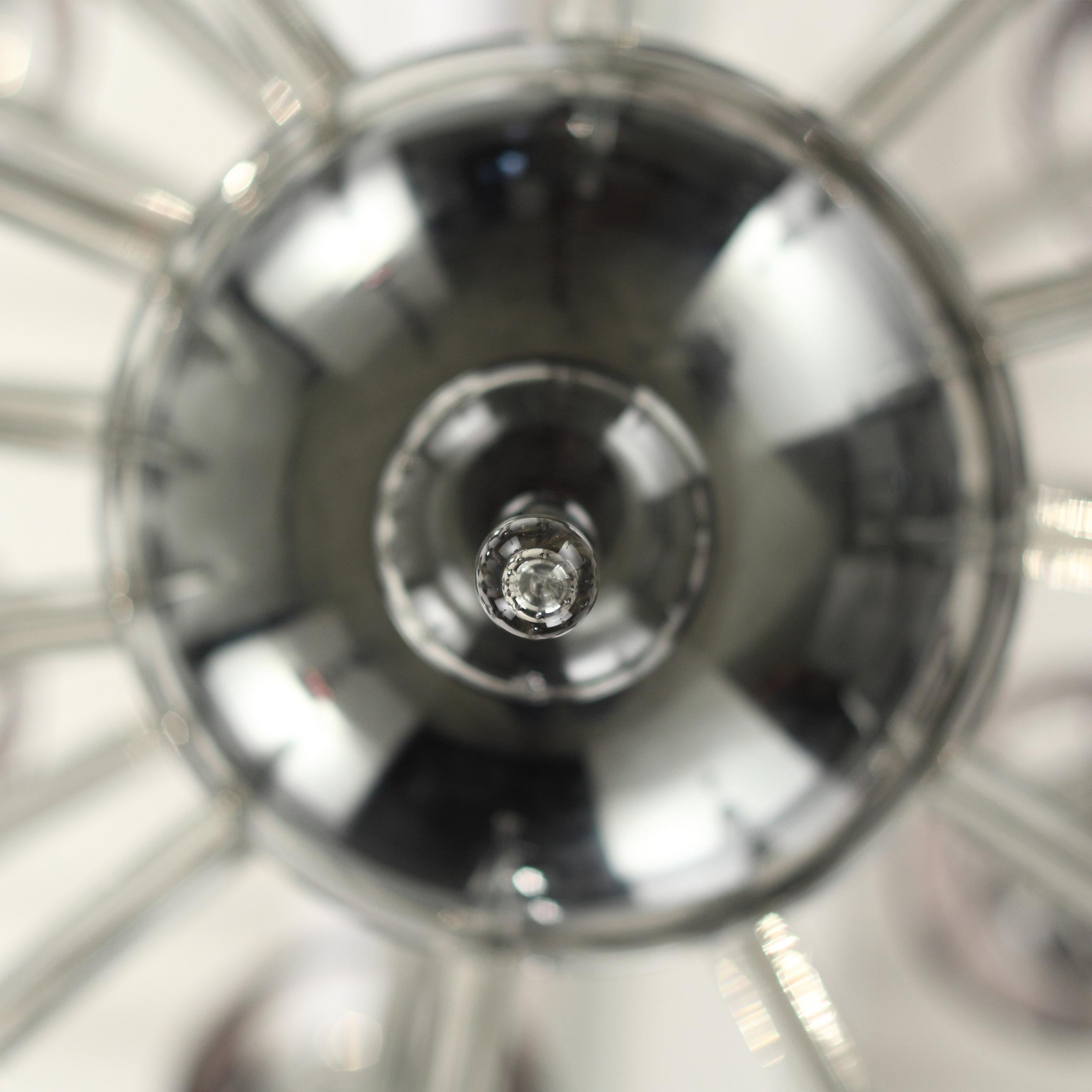 The Moderns 24 Lights Grey Murano Glass lampshade, Palladium by Multiforme en vente 1
