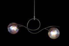 Lampadario moderno, finitura bronzo patinato scuro, collezione Ballet