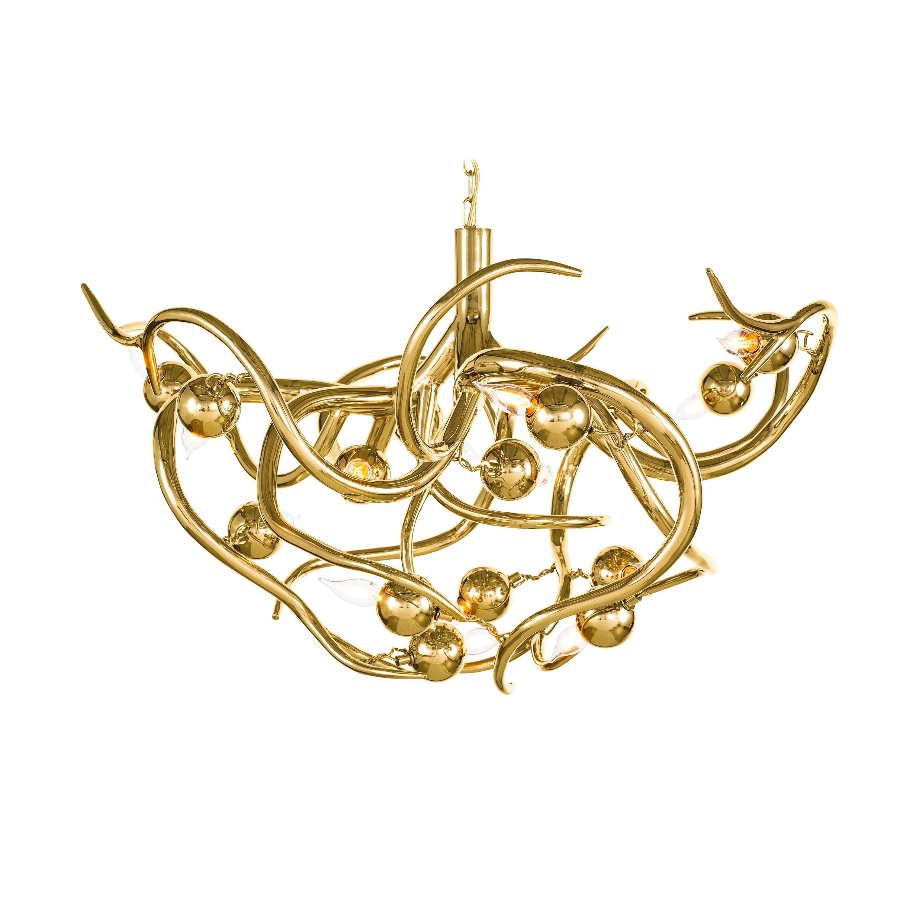 Modern Chandelier in a Black Matt Finish, Eve Collection, by Brand Van