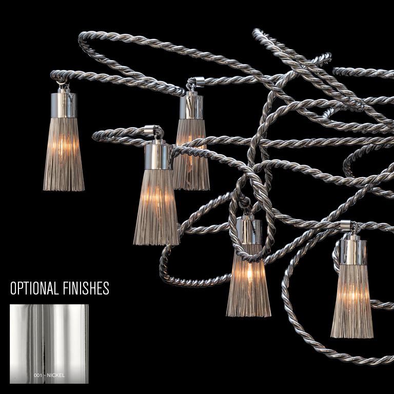 Modern Chandelier in a Conical Shape in a Nickel Finish, Sultans of Swing In New Condition For Sale In Naarden, NL