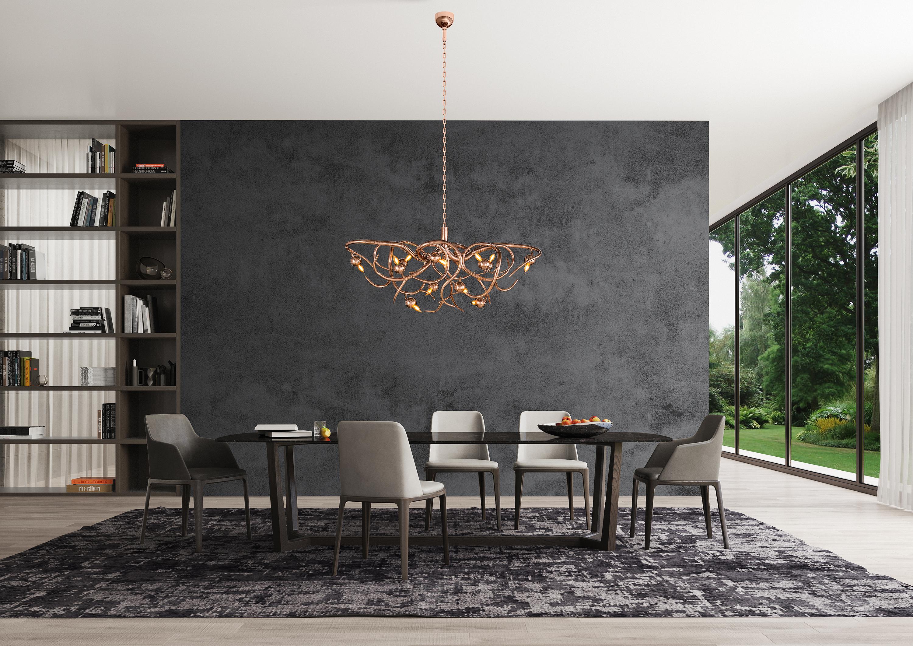 Dutch Modern Chandelier in a Nickel Finish, Eve Collection, by Brand Van Egmond For Sale