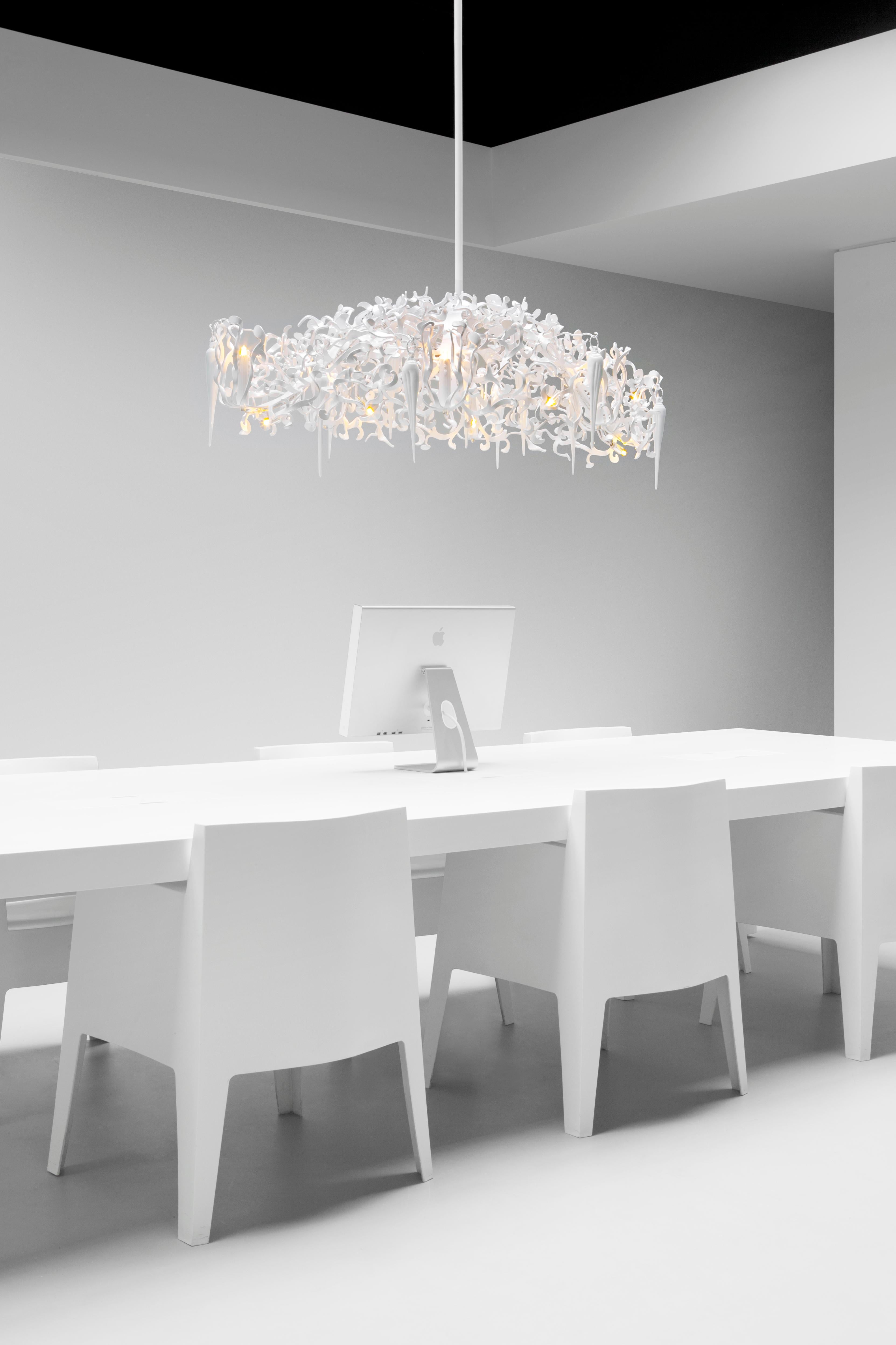 Moderno Lampadario moderno, finitura nichel, collezione Flower Power, di Brand van Egmond in vendita