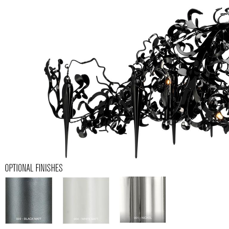 Dutch Modern Chandelier, Nickel Finish, Flower Power Collection, by Brand van Egmond For Sale