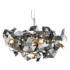 Modern Chandelier in a Stainless Steel Finish - Fractal Collection, by Brand Van
