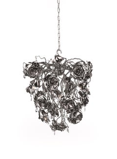 Lustre moderne de forme conique et dans une finition en nickel, Love You Love