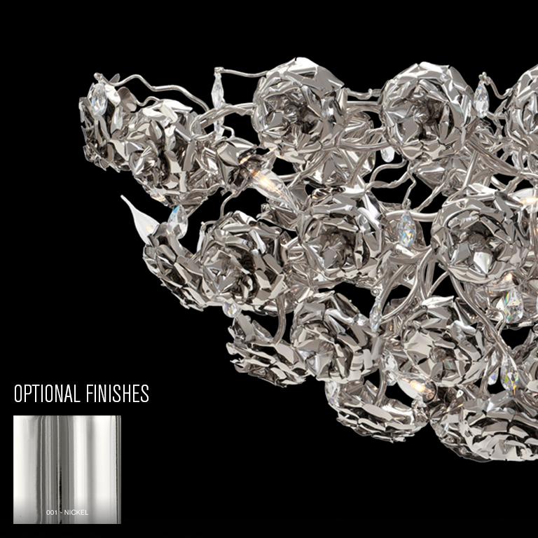 Modern Chandelier in an Oval Shape and in a Nickel Finish, Love You Love You N In New Condition For Sale In Naarden, NL