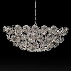 Modern Chandelier in an Oval Shape and in a Nickel Finish, Love You Love You N