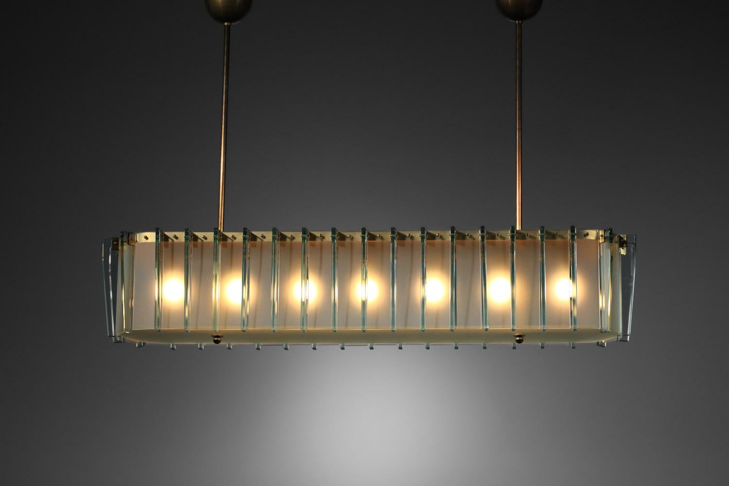 Moderner Kronleuchter im Stil von Fontana Arte Vintage By im Angebot 4