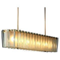 Modern chandelier in the style of fontana arte vintage design