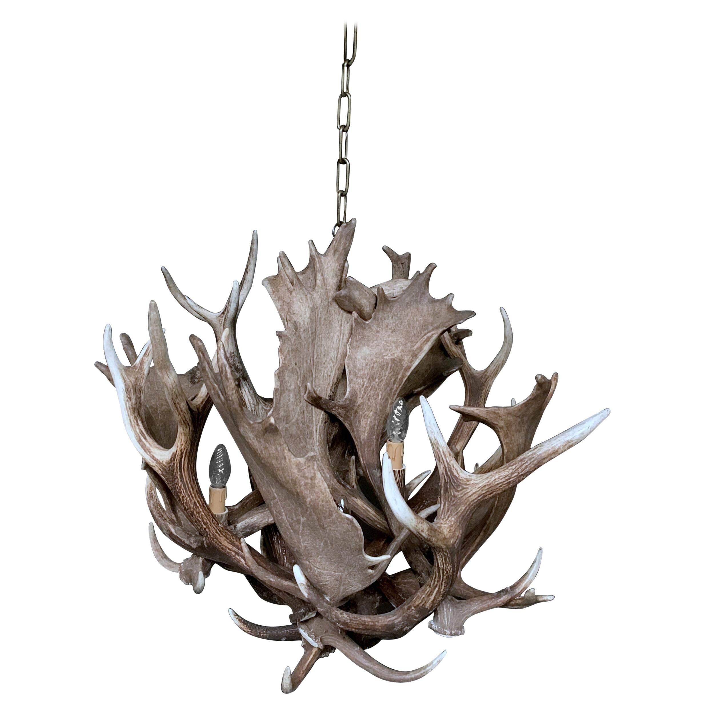 Modern Chandelier Made of Fallow deer Antlers
