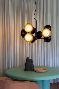 Araña moderna 'MUSE 554.13' de Tooy, latón cepillado