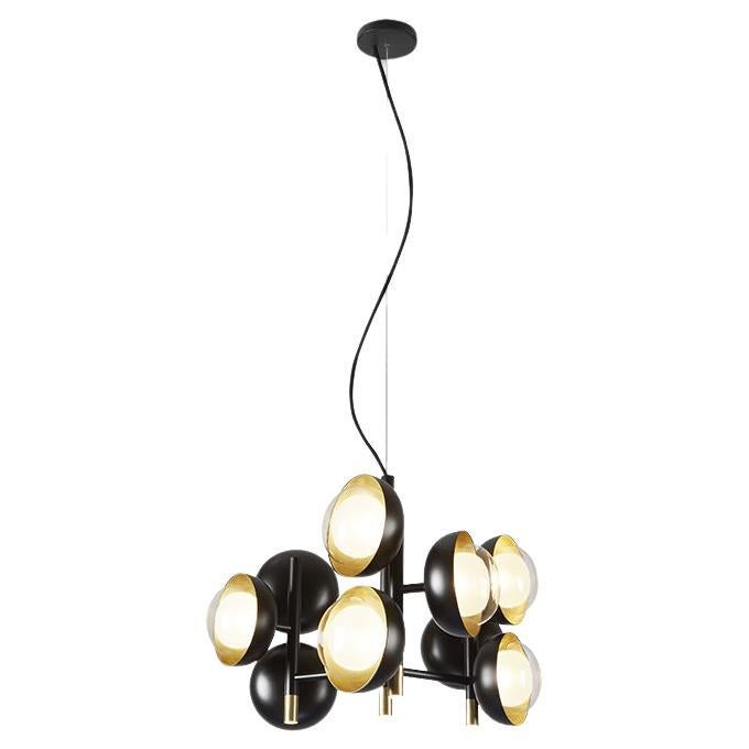Modern Chandelier 'MUSE 554.13' by Tooy, Brushed Brass For Sale