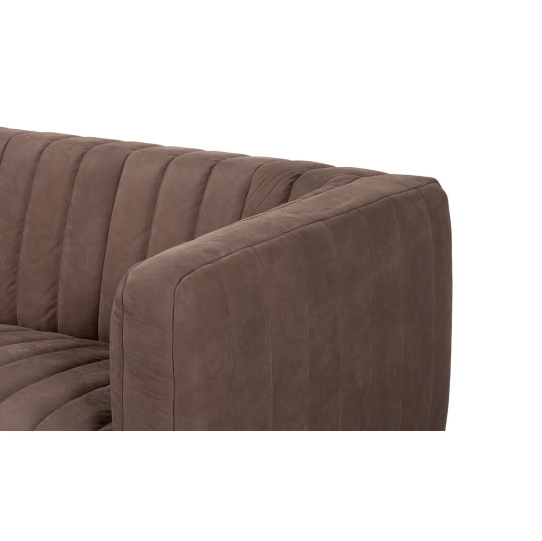Asiatique The Moderns To Channel Tufted Leather Sofa (Canapé en cuir) en vente