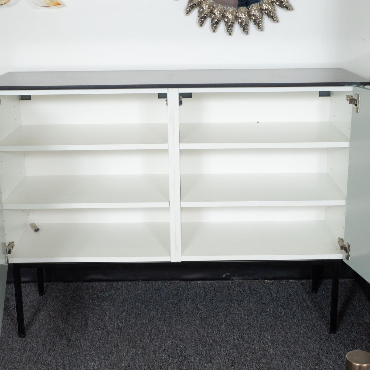 Modern Channeled Front Cabinet For Sale 7